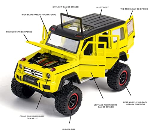 Image of Magicwand 1:32 Scale Die-Cast Metal AMG-G63 Off-Road with Openable Doors and Pull Back Action【Pack of 1】【Colors as Per Stock】