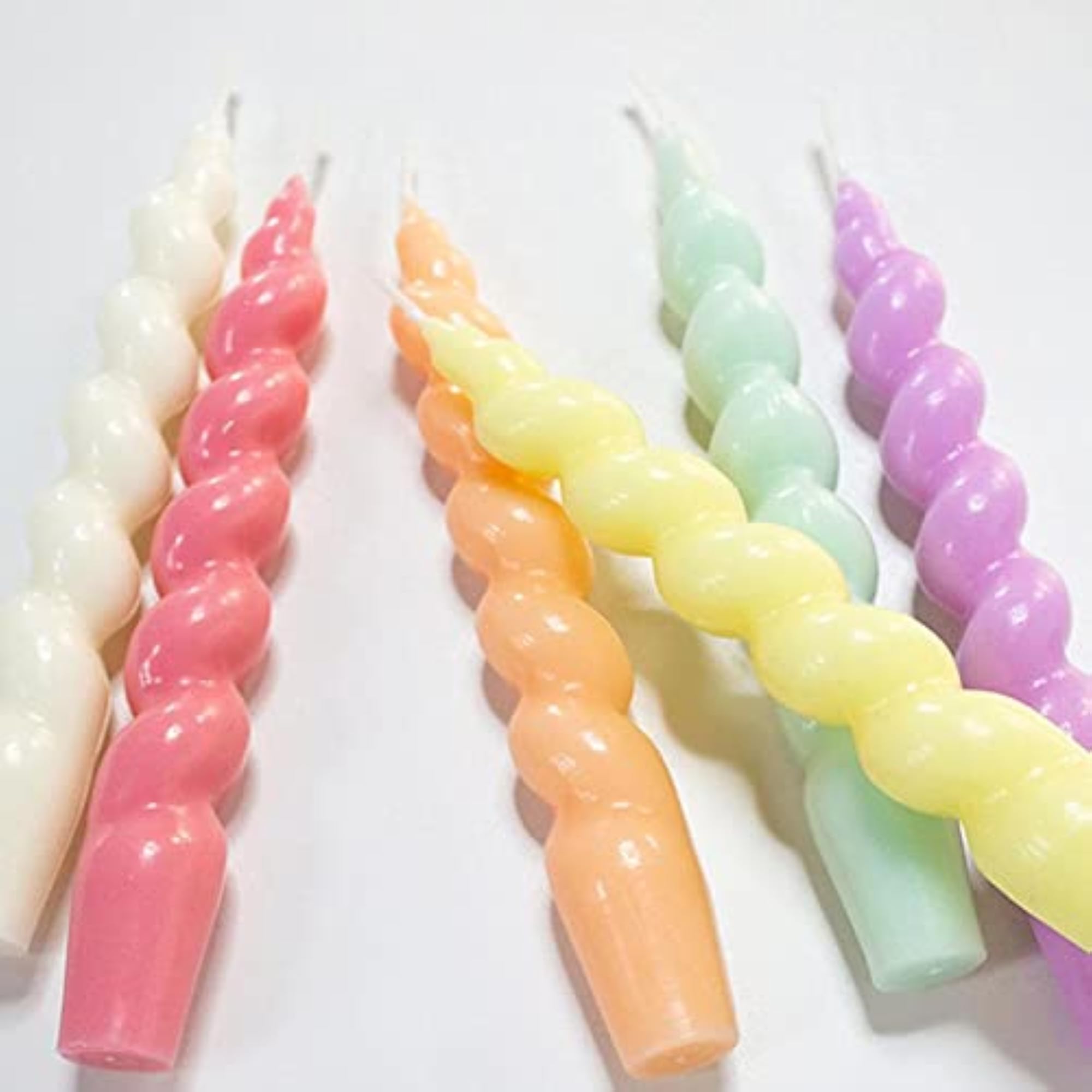 N.D 2 Pcs Spiral Taper Candles