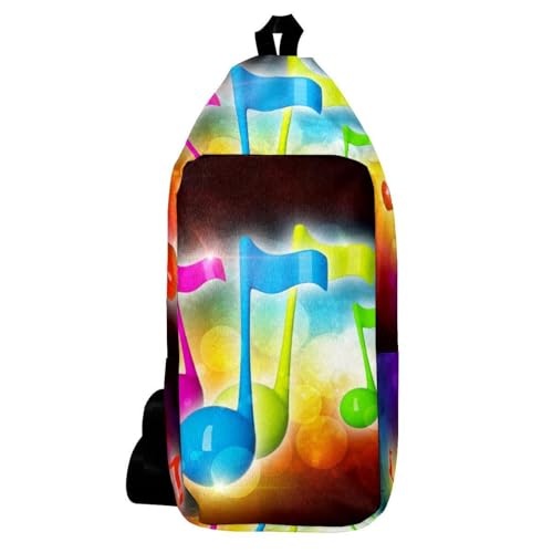 Sac à dos coloré design musical multicolore compact homme et femme
