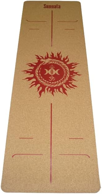 Yoga Mat Cork/Rubber with Carrying Strap Non-Slip Yoga Mats for Women Men Pilates Gymnastic Mat Fitness Gym Home Workout Mat
