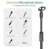 OUKMIC Universal Floor Mic Stand with Weighted Round Base, Pop Filter, Shock Mount, Barrel Mic Holder, Tray, Cable Clip, Adjustable Height from 34" to 71" #5