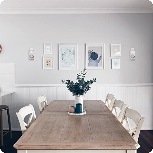 Kira Home Sierra 11" Modern 1-Light Wall Sconce + Clear Glass Shade, White Ash Wood Style + Galvanized Steel Finish #TOP6