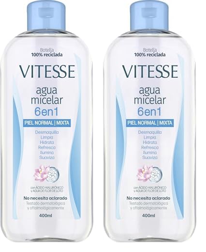 VITESSE Agua Micelar 6 en1 (400ml) (Paquete de 2)