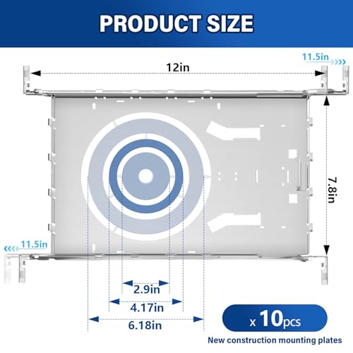 Support de montage spot LED encastré pour rénovation de plafond - 2