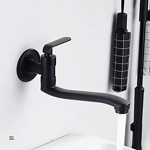 Robinet eau froide au style domestique noir avec finition mate durable