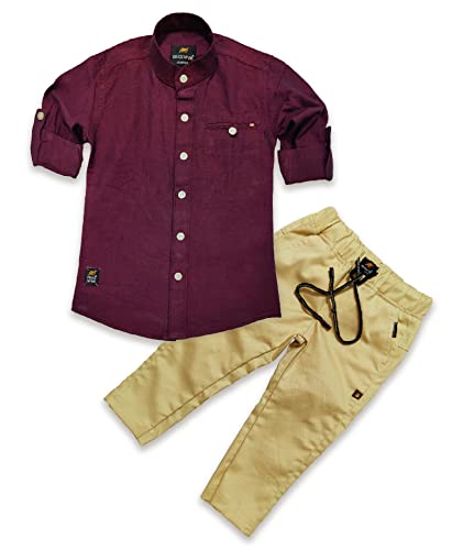 Image of BRUCEWANE Kids Shirt And Trouser Combo Set