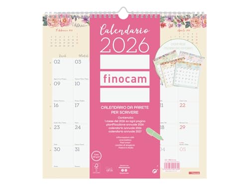 Finocam - Calendario da parete 2026 Layout Mensile Gennaio -