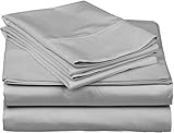 Carressa Linen 600 Thread Count 100% Long Staple Soft Egyptian Cotton Sheet Set, 4 Piece Set, Queen...