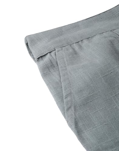 Image of Yash Gallery Women's Regular Fit Mid Rise Solid Cotton Slub Ankle Length Regular Trouser Pant