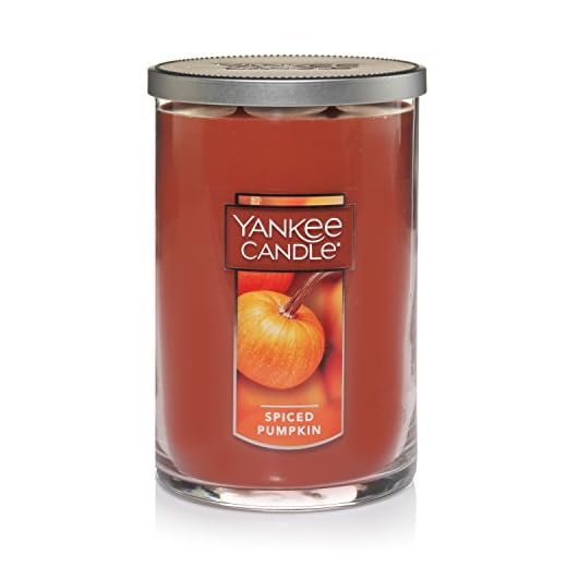 Yankee Candle Spiced Pumpkin Scented, Classic 22oz Large Tumbler 2-Wick Candle, Over 75 Hours of Burn Time