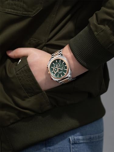 Image of French Connection Chronexis Two Tone Stainless Steel Watch for Men - FCB19NRTM