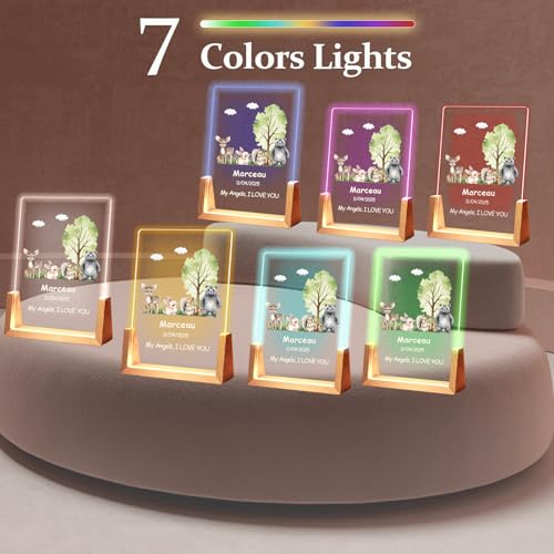 Lámpara de mesa LED personalizada en acrílico miniatura 5