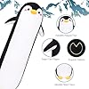 Sprinqdawin Long Penguin Plush Pillow, 20” Black Penguin Stuffed Animal, Cute Cartoon Sleeping Plushy, Soft Cuddly Hugging Plush Toys Kawaii Body Pillow, Sweet Gift at Birthday for Kids Adults #2
