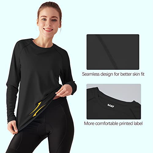 Feixiang Upf 50+ Long Sleeve For Women, Uv Sun Protection Fishing Shirts Women Quick Dry For Hiking Swimming Black #TOP4