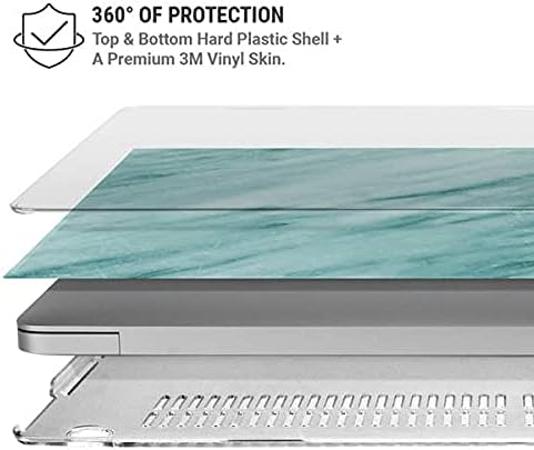 Skinit Case + Skin Compatible with MacBook Air 13in M1 (2021) Originally Designed Turquoise Marble Design