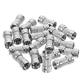 TIDTALEO Doppelstecker Koaxialkabelkupplung und Sicherer Signalübertragung mit Platzsparendem Design 20 Stück aus Zinklegierung für Antenneninstallationen zu Hause