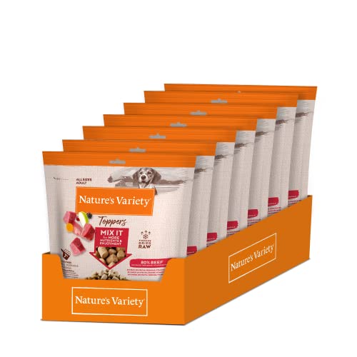 Nature's Variety - Freezed Dried - Toppers para Perros con Buey - Caja de 7 x 120g - Total 840g