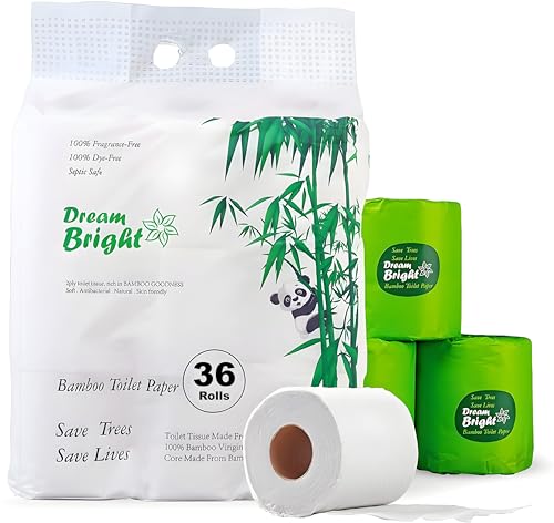 DREAM BRIGHT 100% Bamboo Toilet Paper with FREE Small Kitchen