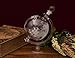 Whiskey Decanter Set, 35 oz - Etched Globe Glass Decanter with Ship Inside - Hand Blown Clear Glass on Stand for All Types of Alcohol and Liquor
