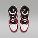 Jordan 1 Mid Little/Big Kids' Cleats (HF6883-106, White/Gym Red/Black) Size 6