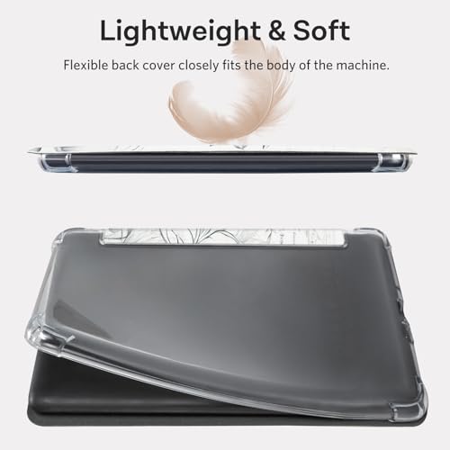 Image of CoBak Case for Kindle Paperwhite 12th Gen 2024 (7 inch) & Kindle Colorsoft Signature Edition (7 inch) - New PU Leather Cover and Clear Soft Silicone Back Cover with Auto Sleep Wake Feature