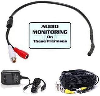 VideoSecu Microphone High Sensitive Preamp Audio Mic Sound Voice Pickup Device Kit with Extension Cable and Power Supply BPK