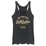 Yellowstone Women's Beth Dutton Racerback Tank Top, Black Heather, Medium