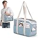 ALLSOPETS Weiche Tragetasche für Kleine Hunde Katzen, Faltbare Atmungsaktive Hundetasche mit Sicherheitsleine, Leichte Haustiertasche für Reisen Tierarztbesuche Outdoor (Himmelblau)