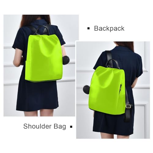 Sac à dos vert citron en polyester sergé durable de haute qualité - 7