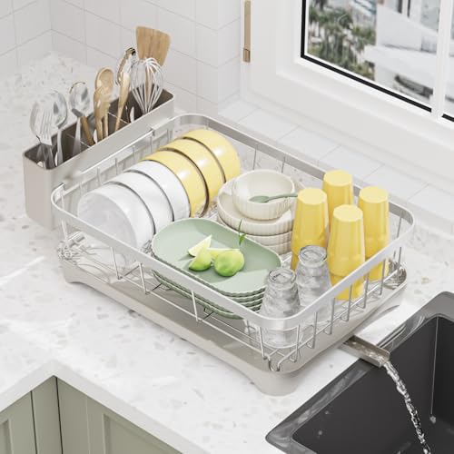 LIYI Stainless Steel Dish Drying Rack with Drainage
