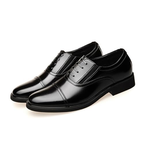 ADMLZQQ Men's Oxford Pointed Toe Dress Shoes Classic Formal Derby Shoes2