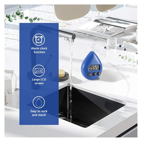 Reloj de baño impermeable con termómetro e higrómetro digital de pared 3