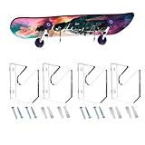 Fiorky Skateboard-Wandhalterung mit Schrauben, horizontales Skateboard-Aufbewahrungsregal, Acryl-Deck, Skate, Roller, Skateboards, Wandhalterung, Wandhalterung, Gleitplattenhalterung, platzs