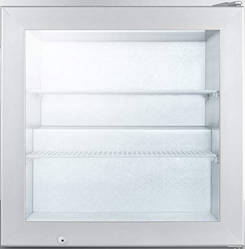 Summit Scfu386 Countertop Upright Freezer, Glass/Gray #TOP19