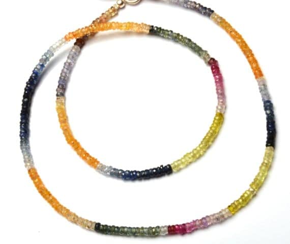 Perles saphir multicolore de 3mm pour créer vos bijoux bohèmes chic
