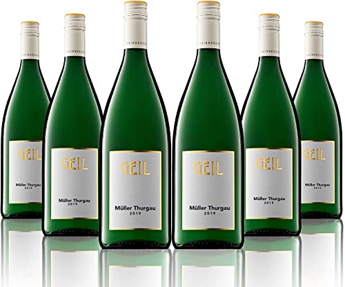 6 Flaschen Johann Geil | Müller Thurgau Weißwein Halbtrocken | 2020 | 1 Liter Flaschen | Deutscher Wein Qualitätswein | Oekonomierat Johann Geil Erben | Rheinhessen | Nr. 2032 Cover