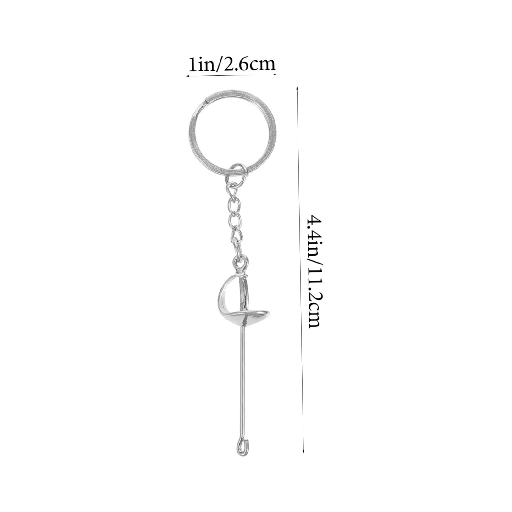 Abaodam 5pezzi Portachiavi Metallo Per Scherma Portachiavi Sportivo Decorativo Per Appassionati Di Scherma Souvenir Unico Con Design Elegante e Artigianato Raffinato Ottimo Per Borse e
