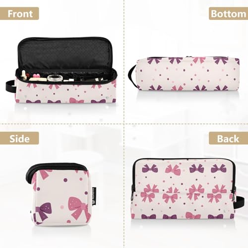 Cute Bows Dots Marble Hair Tools Travel Bag Heat Resistant Mat for Irons Straighteners Curling Iron Hair Care Accessories Portable Organizer Bag miniatura 5
