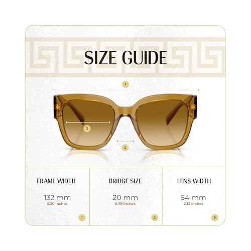 Versace VE4437U Square Sunglasses for Women +BUNDLE with ACCESSORY EYEWEAR KIT4