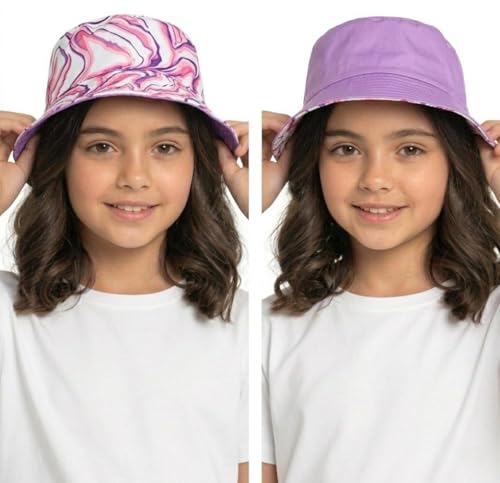 Image of A2Z 4 Kids Girls Boys Reversible - Bucket Hat AZ41107 Tie Dye 3-6 Yrs
