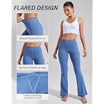 Pioneer Camp Hosen Damen Yogahose Lang Flared Leggings Leicht Fitnesshose Freizeithose Pants mit Taschen – Bild 5
