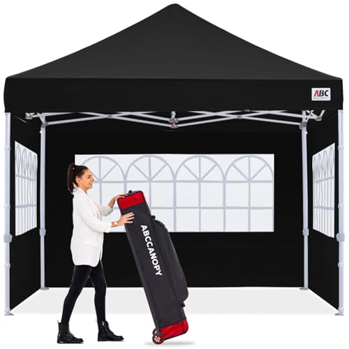 Image of ABCCANOPY Pop up Canopy Tent with Elegant Church Window 10X10,Black