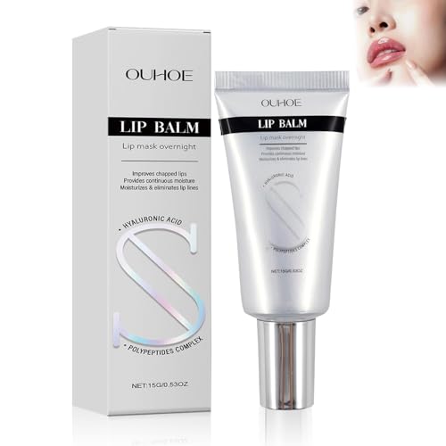 Balsamo Labial Acido Hialuronico, Labios Lip Mask Bálsamo Labial con Ácido Hialurónico, Voluminizador Labios, Reparador labial Protege y Repara Los labios