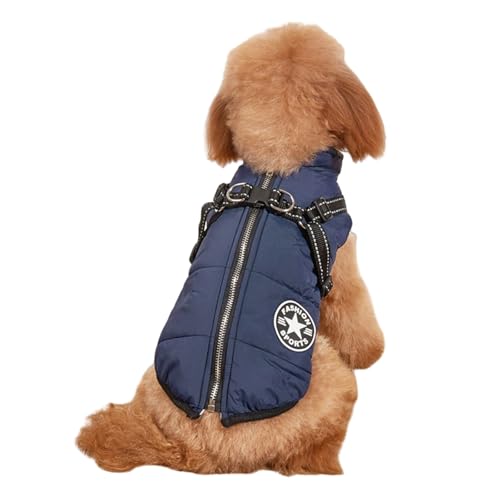 犬の服 冬 防寒 一体型 犬 ベスト射材付き 袖なし 綿服コート 犬 ジャケット ハーネス付き ベスト 背開き 防寒コート ダウン 散歩 小型犬 中型犬 袖なし 防寒保温ペット服 冬 ペット コート 犬 防水ジャケット 暖かい 軽量 着脱簡単 お出かけ 散