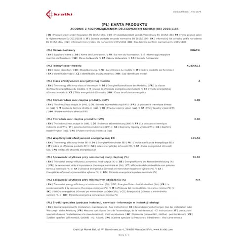 KRATKI Kaminofen aus stahl K11 bereit Satz Ø 150 6kW Akkumulatorenscheiben blass Verkleidung, freistehend, BImSchV 2, Staubauslass, 150 mm, EEK A Kaminofen