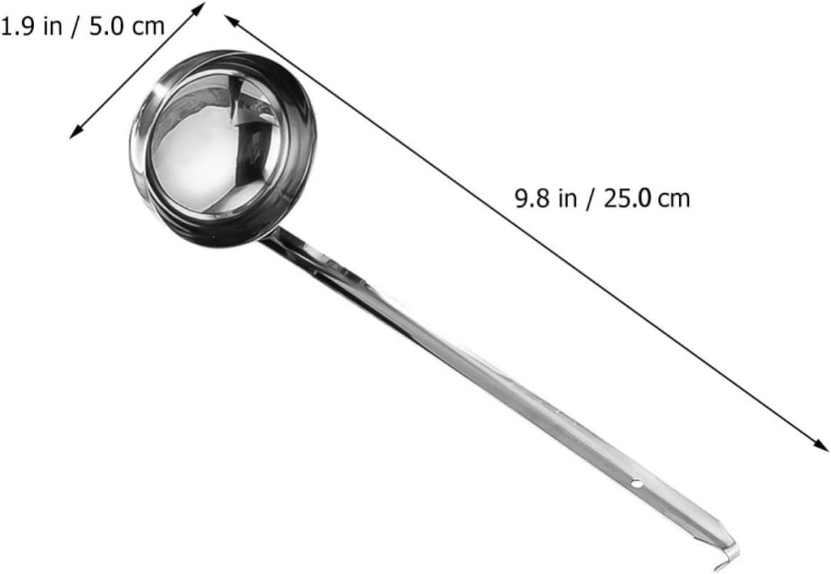 Stainless Steel Ounce Spoon with Hook Design 3Pcs Long Handle