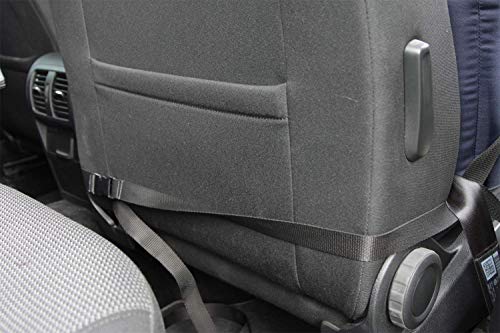 Mayaadi-Home Hundeautositz Kunstleder Hundesitz Hundebett Autokörbchen Autositz Hundesitz Hundedecke Hundekorb Transportbox Pako für Rückbank Vordersitz Dunkelgrau L (65 x 55 cm)