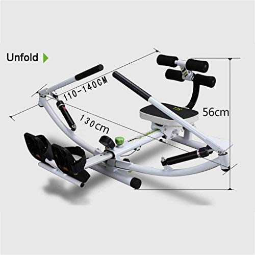 Image of Rowing Machine Multifunctional Silent Folding Hydraulic Rowing Machine 12-Speed Resistance Adjustment Cardio for Home Gym