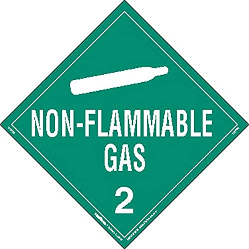 Labelmaster Z-RVW3 Non-Flammable Gas Hazmat Placard, Worded, Rigid Vinyl (Pack of 25)