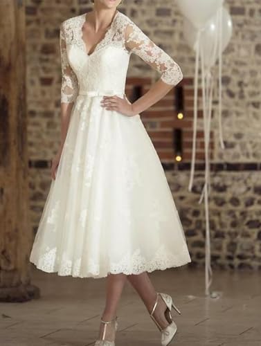 A Line Elegant Boho Wedding Dress Beach Wedding Dresses Tulle Bishop Sleeves V Neck Covered Button Appliques 20242
